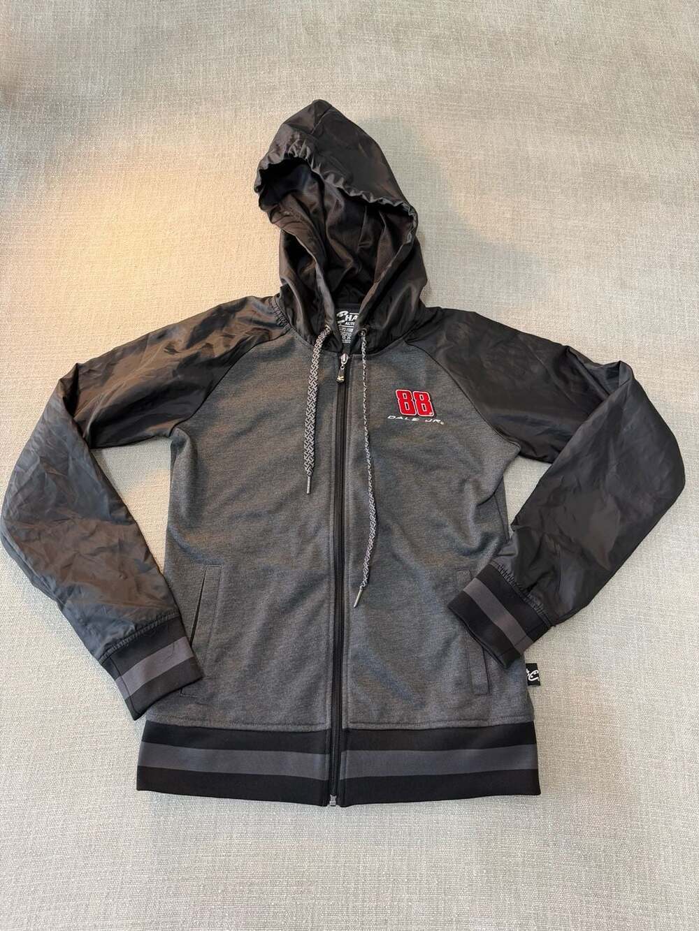 Chase Authentics Dale Earnhardt Jr 88 Nascar Jacket ~ Mens XXL ~ Gray/Black